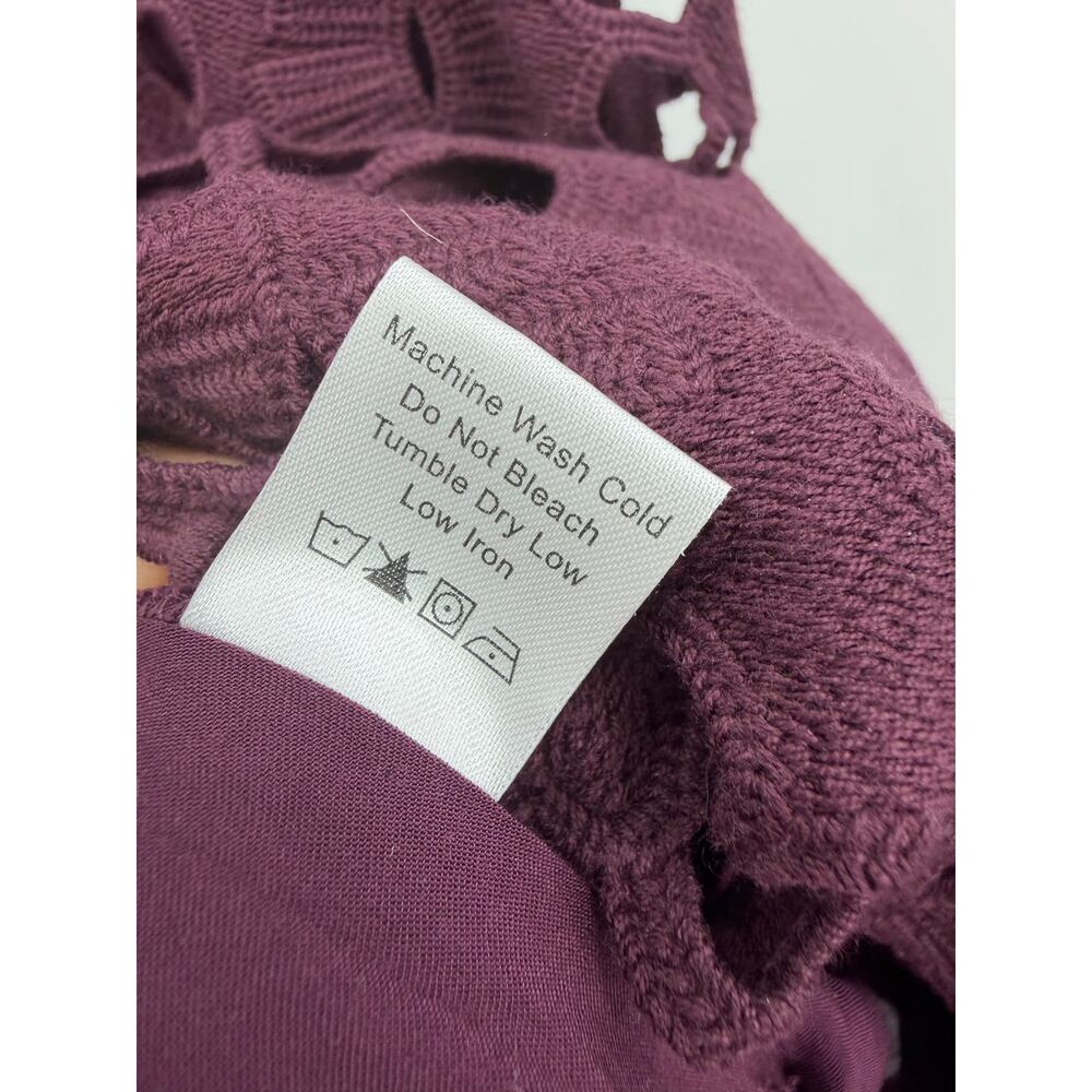 TUCKERNUCK Women’s Merlot Lace Calliope Dress Size L Long Balloon Sleeve Boho - Picture 11 of 16